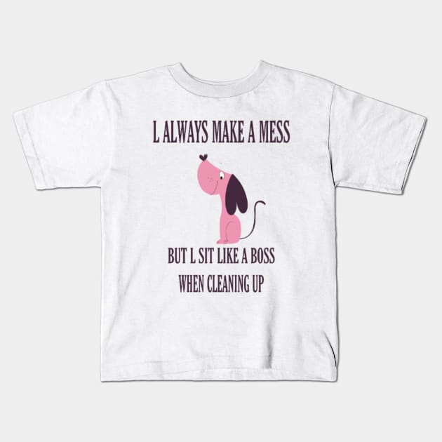 Dog funny Kids T-Shirt by Titou design